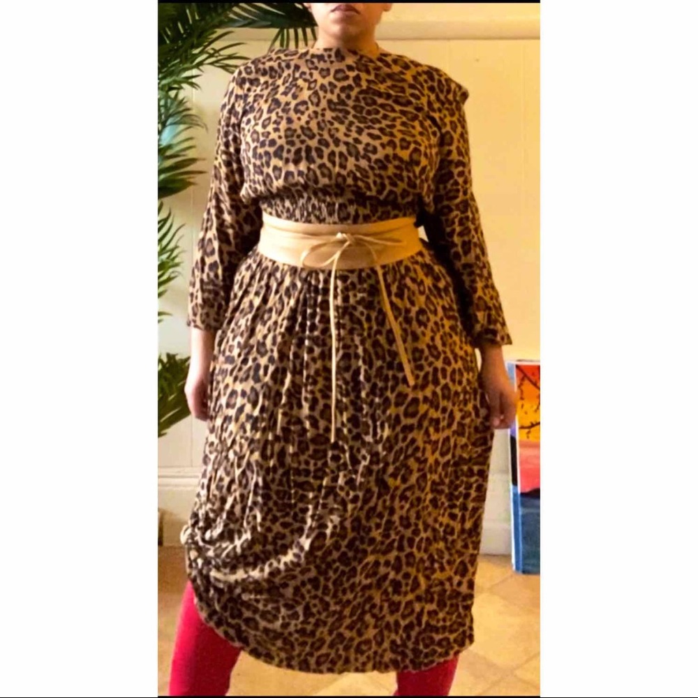 Leopard print dress